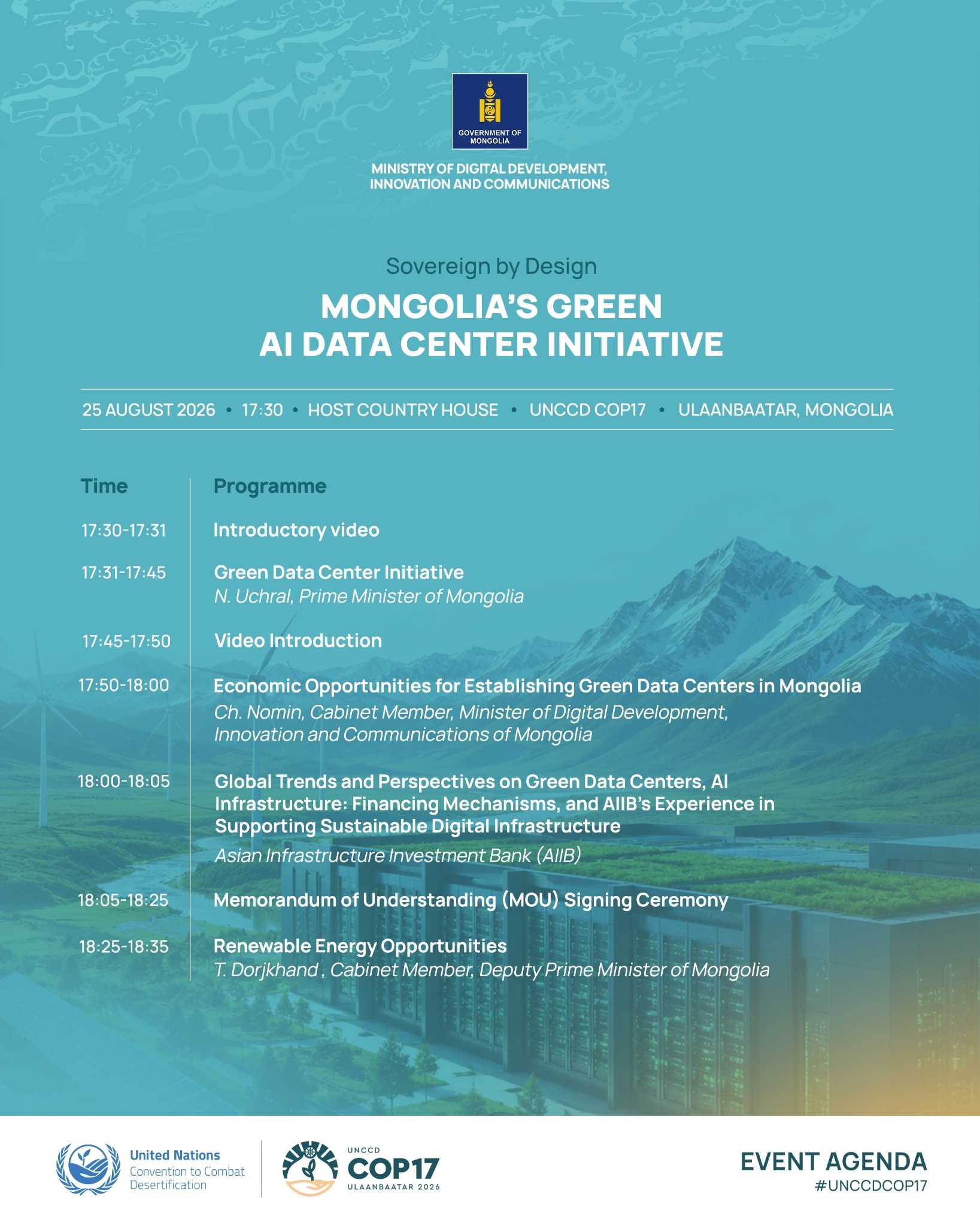 Official event programme